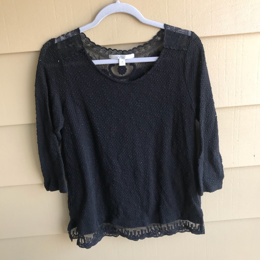 Black lace top.